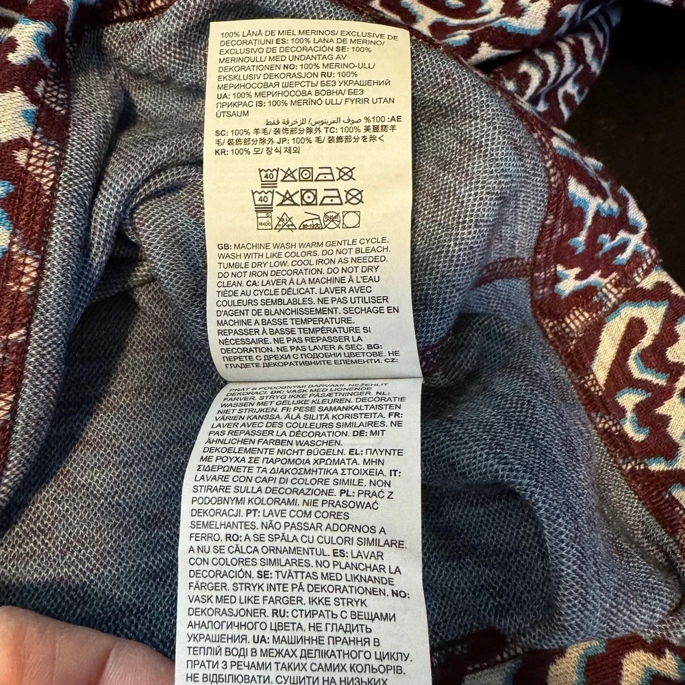 NEW Smartwool Classic Thermal Merino Base Layer Top Women's XS Purple Iris Retro - Picture 10 of 16